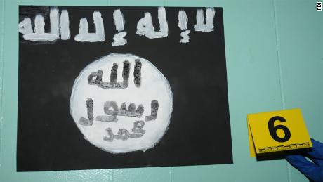 A hand-painted version &quot;of the flag used by the foreign terrorist organization ISIS,&quot; according to court documents.