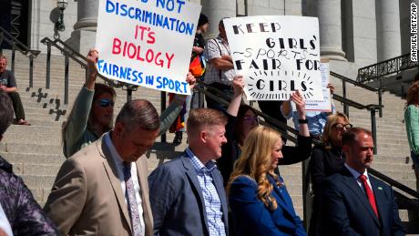 Utah enacts anti-trans sports ban after Republican lawmakers override GOP governor&#39;s veto