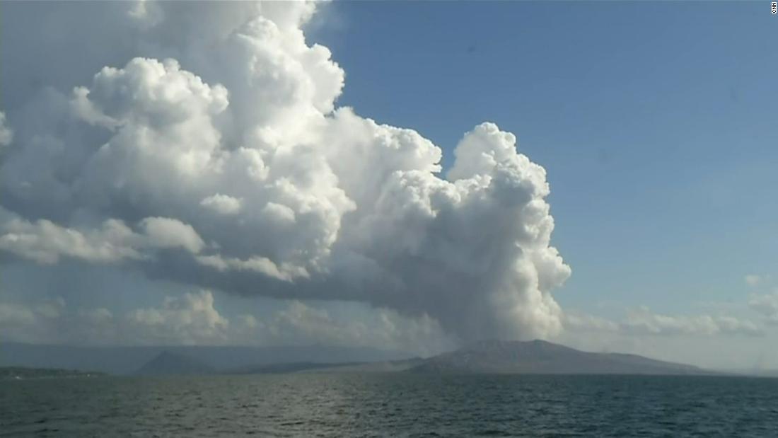 Philippine authorities evacuate thousands as volcano Taal spews mile-high plume
