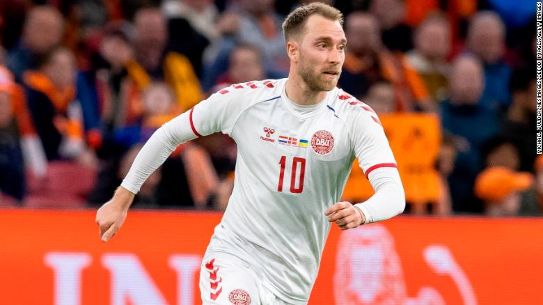 Christian Eriksen scores with first touch for Denmark upon return to international football after cardiac arrest