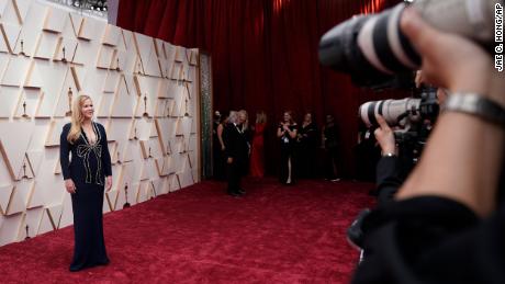 Amy Schumer arrives at the Oscars on Sunday.