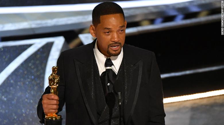 Will Smith apologizes ‘to the Academy and all my fellow nominees’ during best actor speech