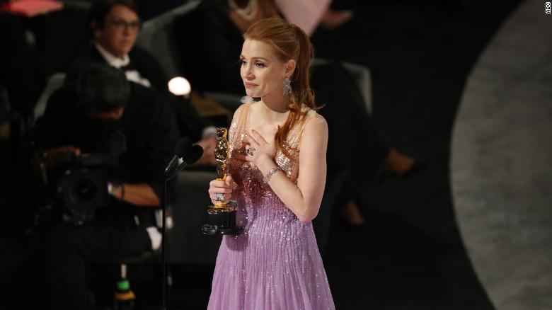 Jessica Chastain used her Oscars speech to support the LGBTQ+ community