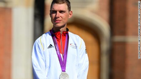 Tony Martin with his silver medal at London 2012. 