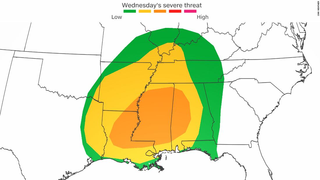 Weather news: New Orleans and other major cities at risk for severe storms including tornadoes