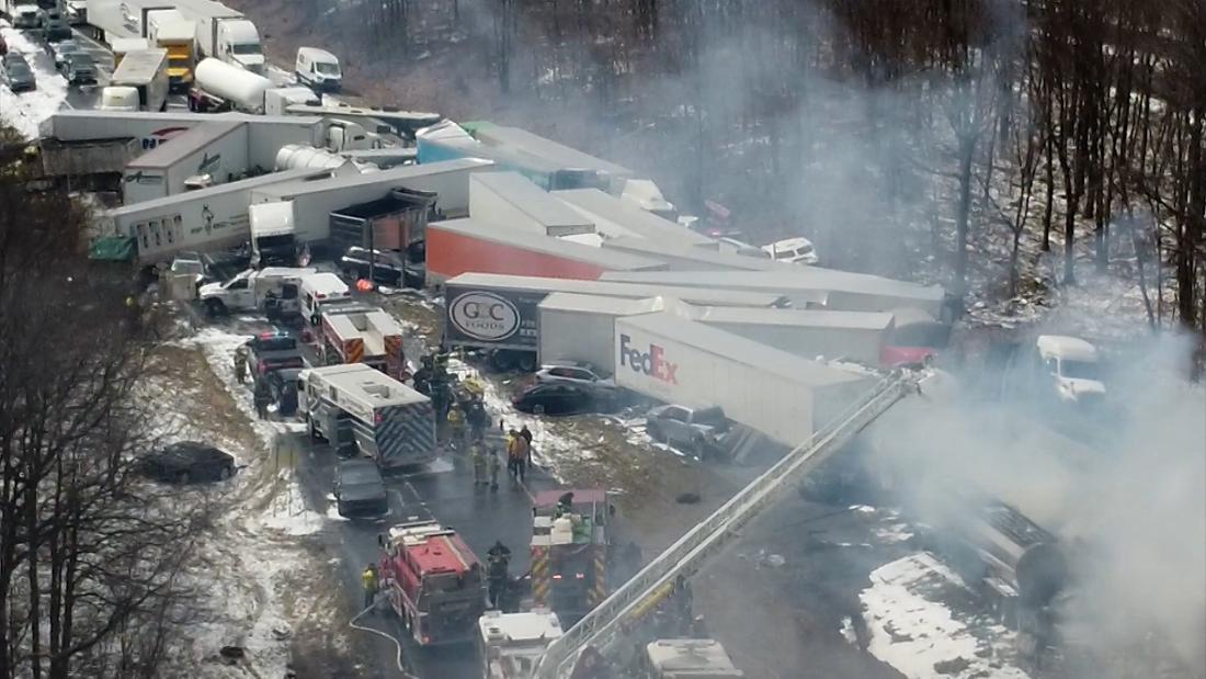 Vehicle pileup on Pennsylvania highway causes multiple fatalities – CNN Video