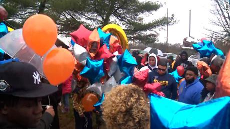 Family and friends that attended the vigil released balloons into the air to honor Tyre.