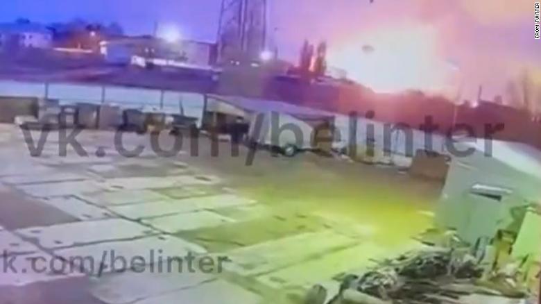 Video shows helicopters attacking fuel depot inside Russia