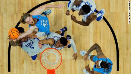 UNC and Kansas advance to NCAA Men's Basketball Championship as legendary coach Mike Krzyzewski's career comes to an end