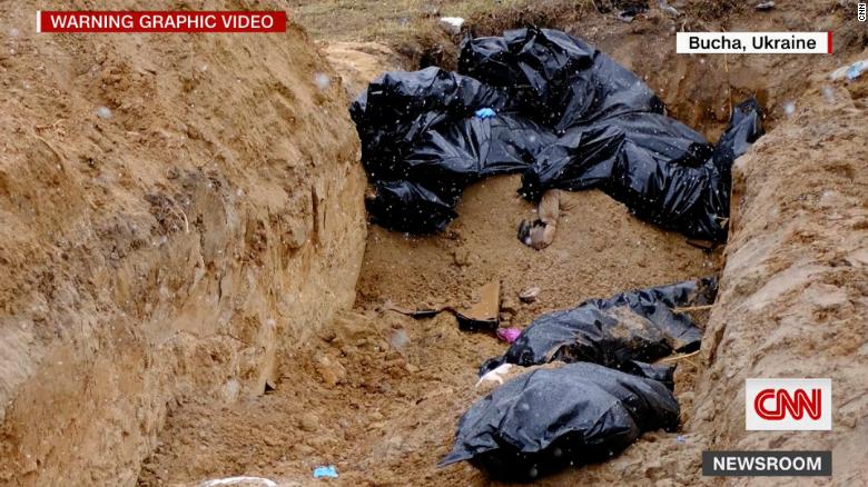 CNN captures horrific photos of mass grave site in Ukraine