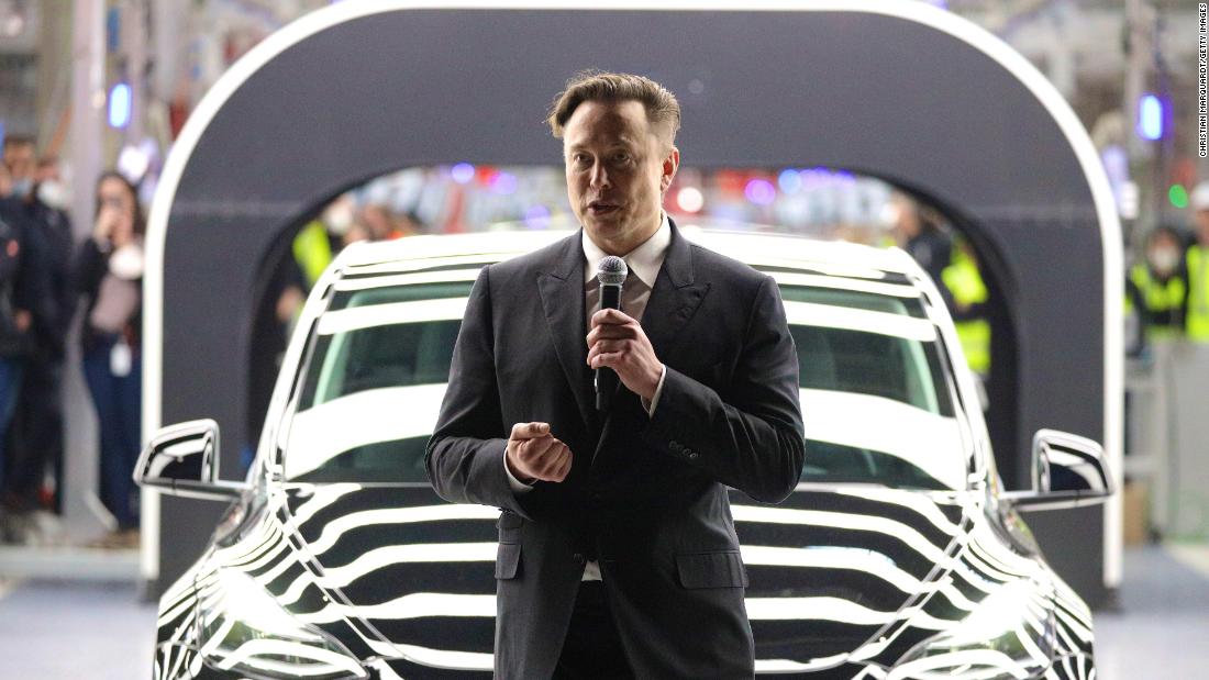 Musk attends the opening of a &lt;a href=&quot;https://www.cnn.com/2022/03/22/cars/tesla-berlin-factory/index.html&quot; target=&quot;_blank&quot;&gt;new Tesla factory&lt;/a&gt; in Grünheide, Germany, in March 2022. Tesla will reportedly produce as many as 500,000 vehicles a year at the plant.