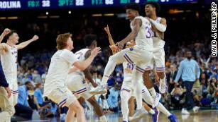 Kansas beats North Carolina to earn its 4th NCAA men's basketball