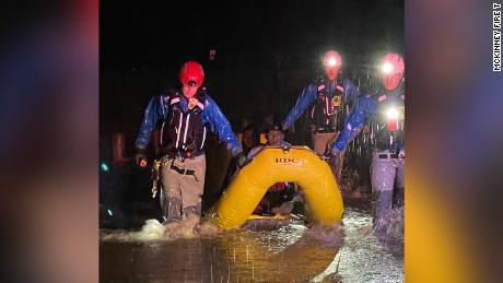 The McKinney Fire Department carried out multiple water rescues Monday night amid flash flooding conditions.