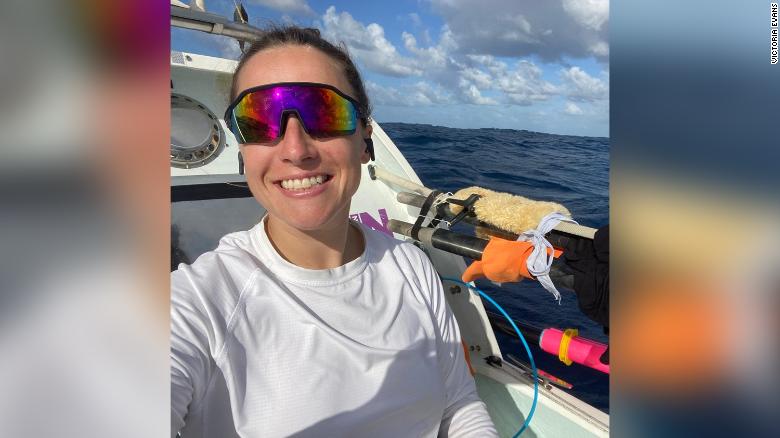 British rower sets world record for the fastest female solo crossing of the Atlantic