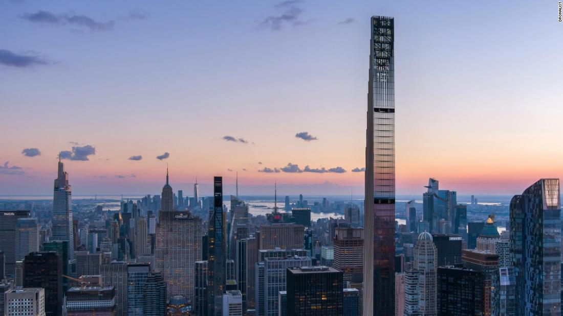 The world's skinniest skyscraper completes
