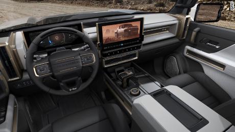 The GMC Hummer EV&#39;s interior has a space-age feel and a nicely designed user interface, although it&#39;s a bit slow to respond to inputs.