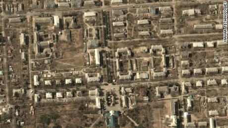 Another satellite image, taken by Maxar Technologies on March 26, of the center in Dokuchaevsk.