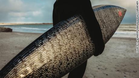 The art of remembrance: How one man&#39;s surfboard became a touching tribute to the lives of thousands of people