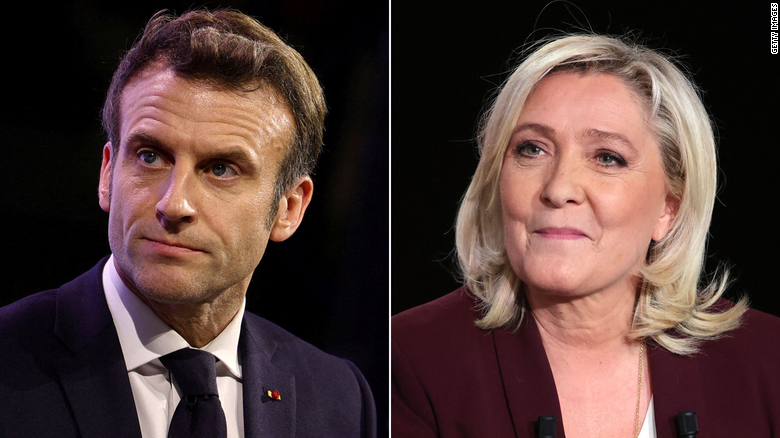 Emmanuel Macron and Marine Le Pen on track to advance to French presidential runoff, data shows
