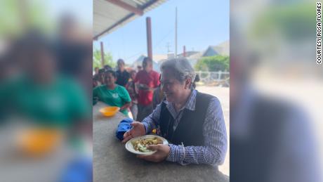 Sister Norma Pimentel was offered a bite to eat by the migrants she serves at Senda de Vida, a faith-based shelter.