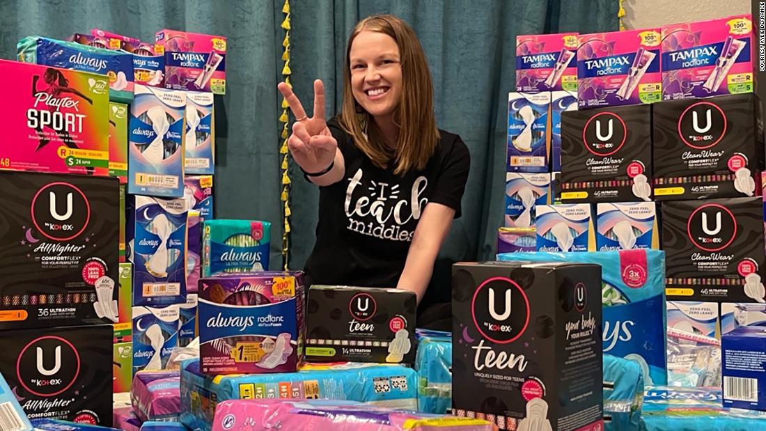 This Texas teacher is helping make her students' menstrual cycles a little easier