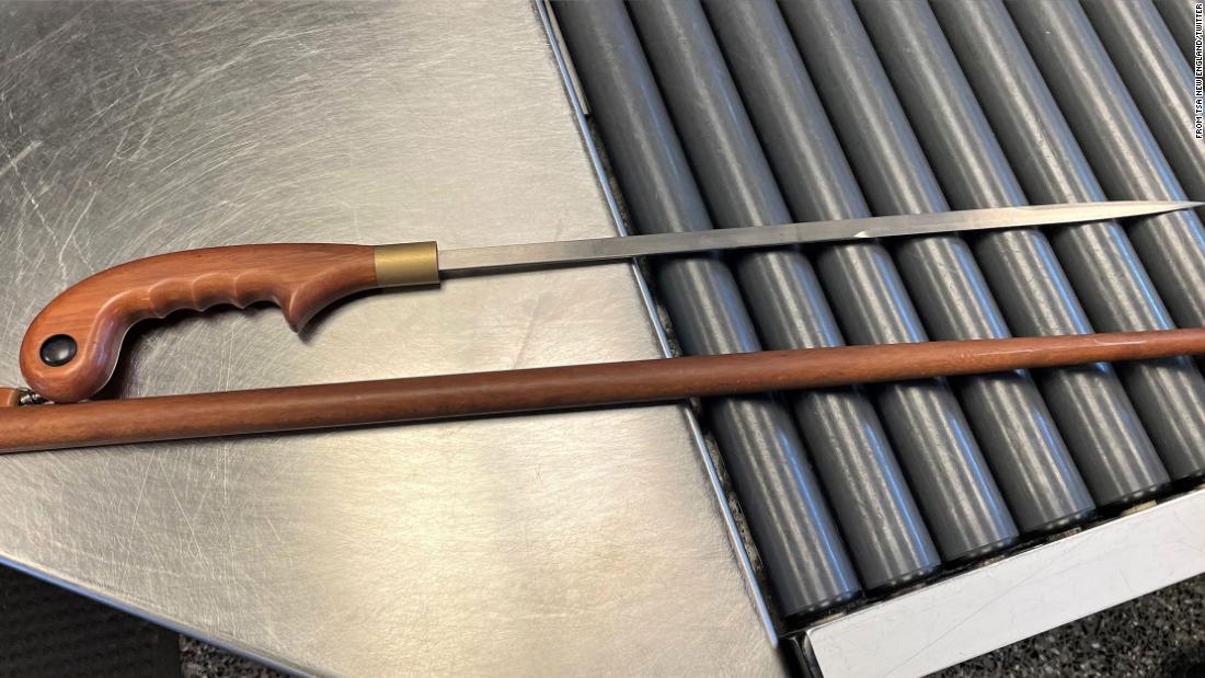 Traveler told TSA he had 'no idea' a sword was concealed in his cane