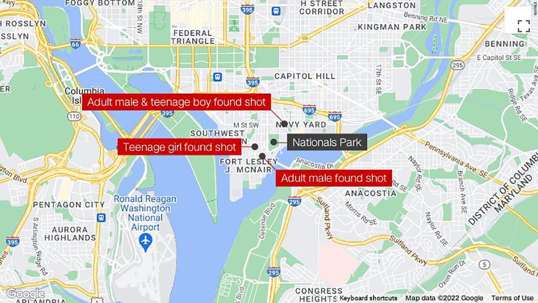 4 people shot near Nationals Park, police say