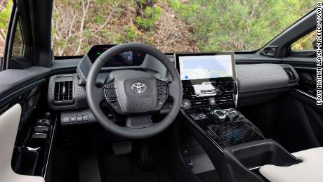 The Toyota BZ4X&#39;s interior is straightforward and easy to use. Unike some other electric SUVs, it has no storage under the hood but there&#39;s ample space inside.