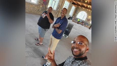 From left to right: Woodie Bonds, Elliott Ivory and Kemet Coleman, founders of Vine Street Brewing, which will be Kansas City&#39;s first Black-owned brewery.