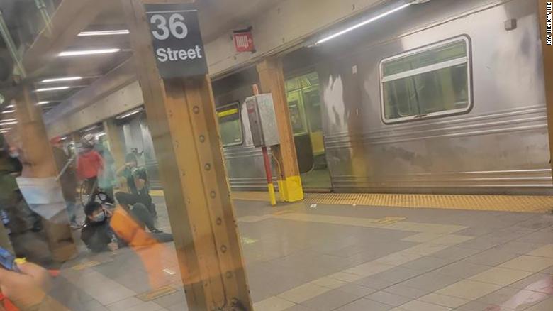 Multiple people were shot at the 36th Street subway station in Brooklyn, New York, on Tuesday morning.