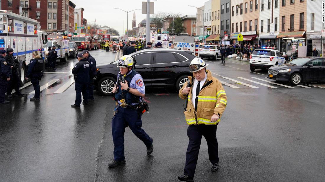 Emergency personnel respond to the scene.