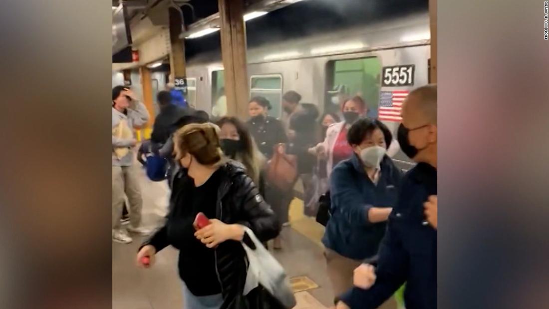 A quiet morning commute on a Brooklyn subway quickly became a ‘war zone’ leaving more than 20 people injured, NYC mayor says