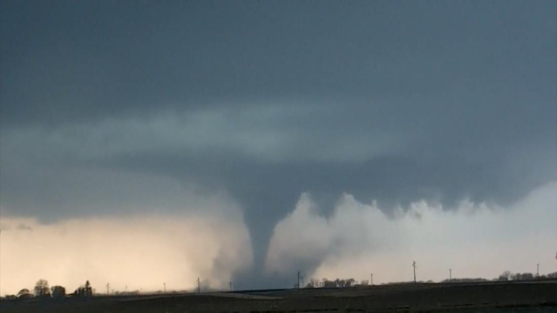 Frantic moment caught on camera as Iowa news crew escapes tornado