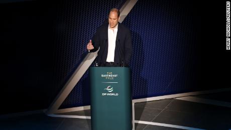 Prince William during the Earthshot Prize ceremony this year.