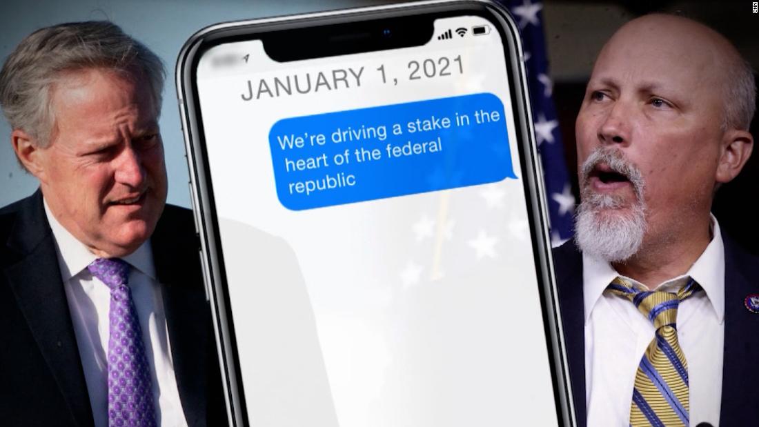Opinion: What the new text messages between Mark Meadows, Mike Lee and Chip Roy reveal