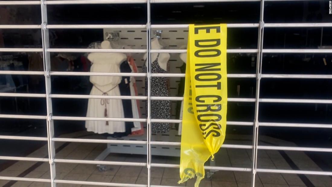 A girl waiting for the Easter Bunny was shot when a shop owner opened fire on shoplifters