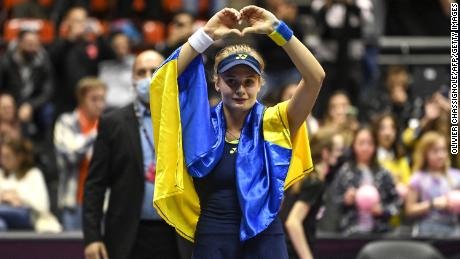 Ukraine&#39;s Dayana Yastremska reaching the Lyon WTA final on March 6, just a week after escaping Russian bomb attacks on her home city of Odessa.