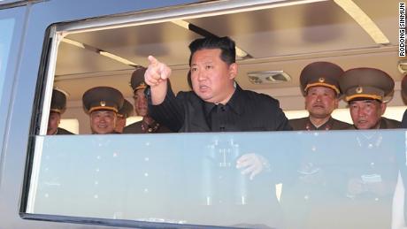 North Korean leader Kim Jong Un watches a missile test on April 16, according to North Korean state media KCNA. 
