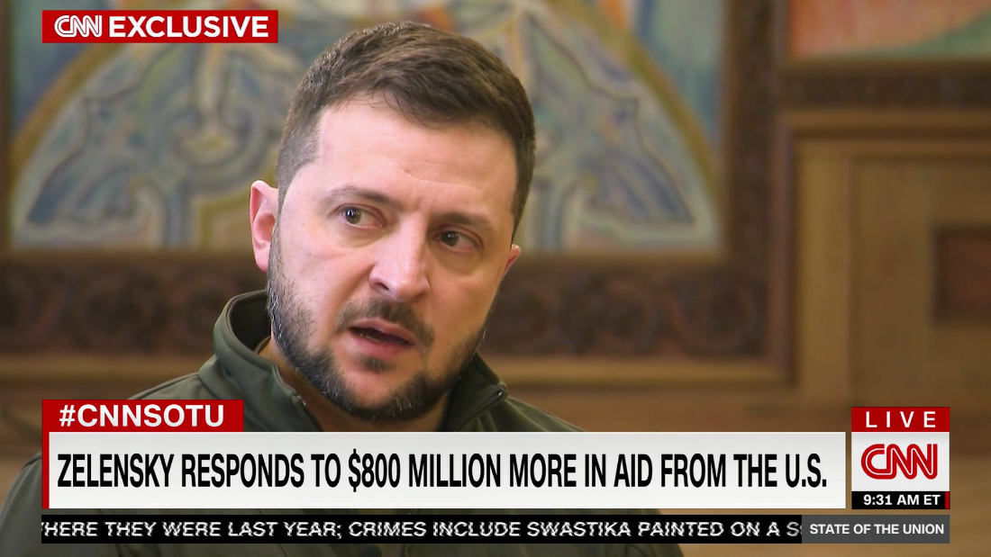 ‘We need more’: Hear Zelensky’s response to new $800M in US aid – CNN Video