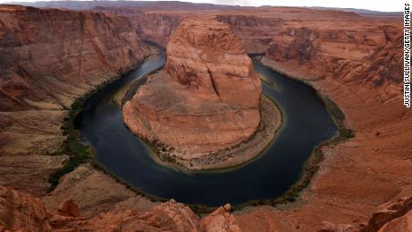 The Colorado River flows around Horseshoe Bend in Page, Arizona.