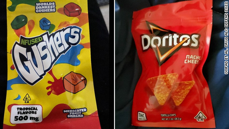 A child could easily mistake these copycat bags of edibles for the real candy and chips.  Manufacturers are suing to get knockoffs to stop.