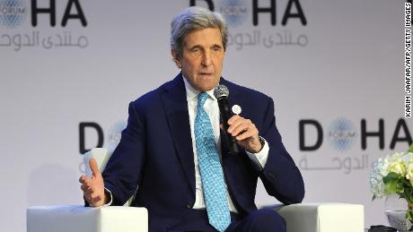 Kerry speaks at the Doha Forum in Qatar&#39;s capital in March.