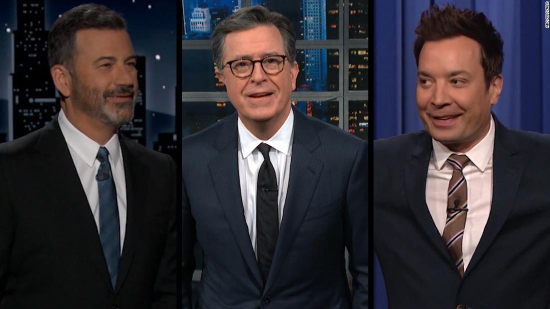 Late night hosts sound off on mask mandate decision  – CNN Video