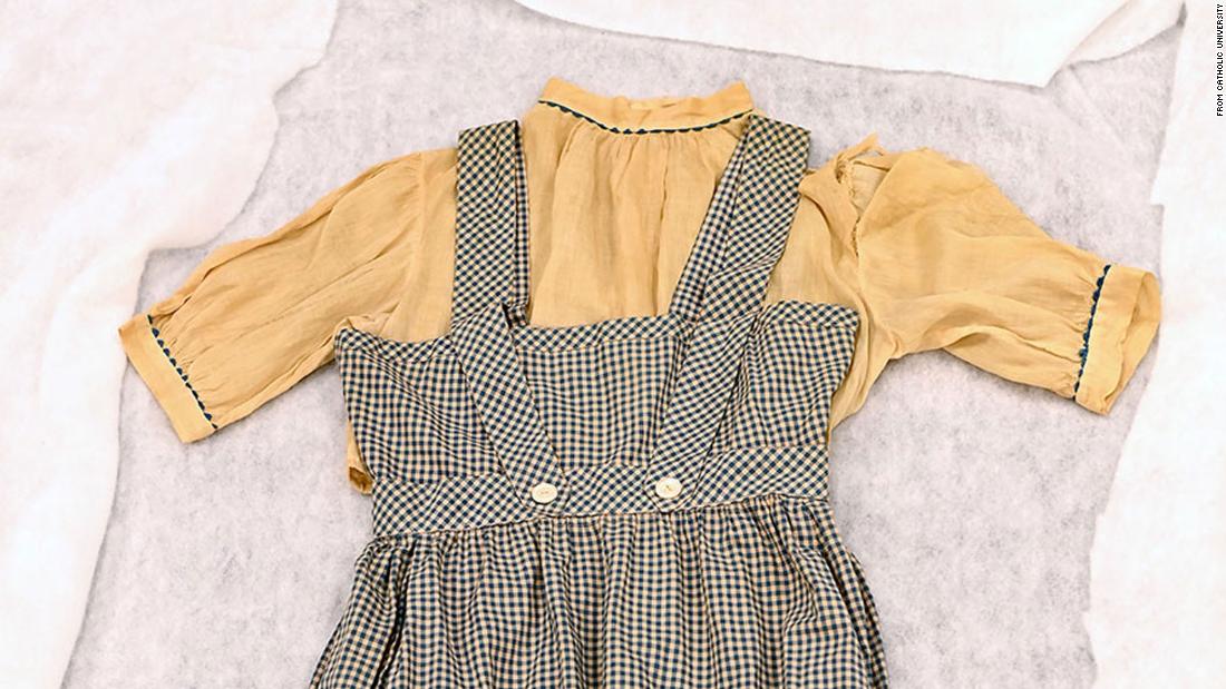A dress worn by Judy Garland in ‘The Wizard of Oz’ is up for sale