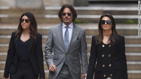 Johnny Depp during a defamation case in London in 2020.