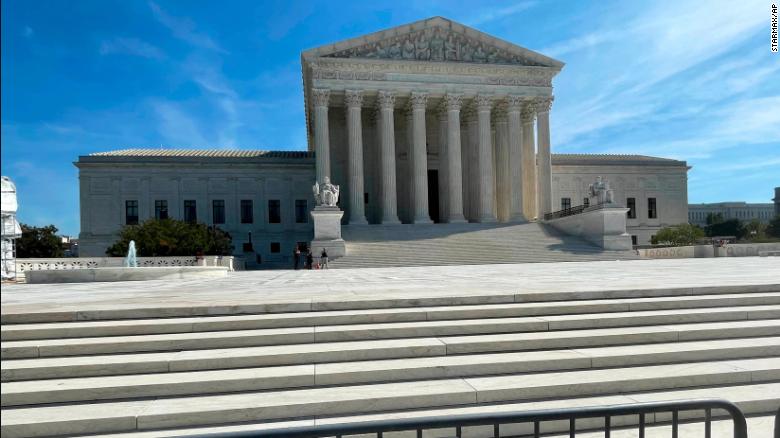 The US Supreme Court in Washington, DC, is seen on October 2, 2021.