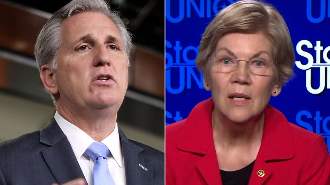 ‘Liar and a traitor’: Sen. Warren calls out Kevin McCarthy – CNN Video