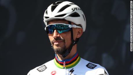 Julian Alaphilippe crashed heavily on Sunday&#39;s Liège-Bastogne-Liège and sustained two broken ribs, a broken shoulder-blade and a collapsed lung.