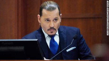 Johnny Depp testifying on April 25.