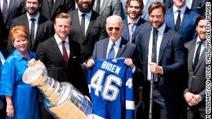 Biden welcomes defending NHL champion Lightning to White House